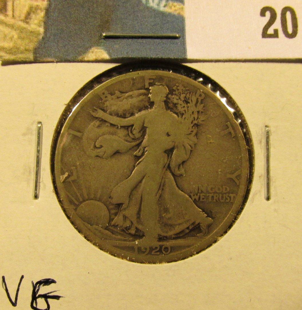 1920 D Walking Liberty Half Dollar, VG.