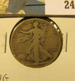 1923 S Walking Liberty Half Dollar, VG.