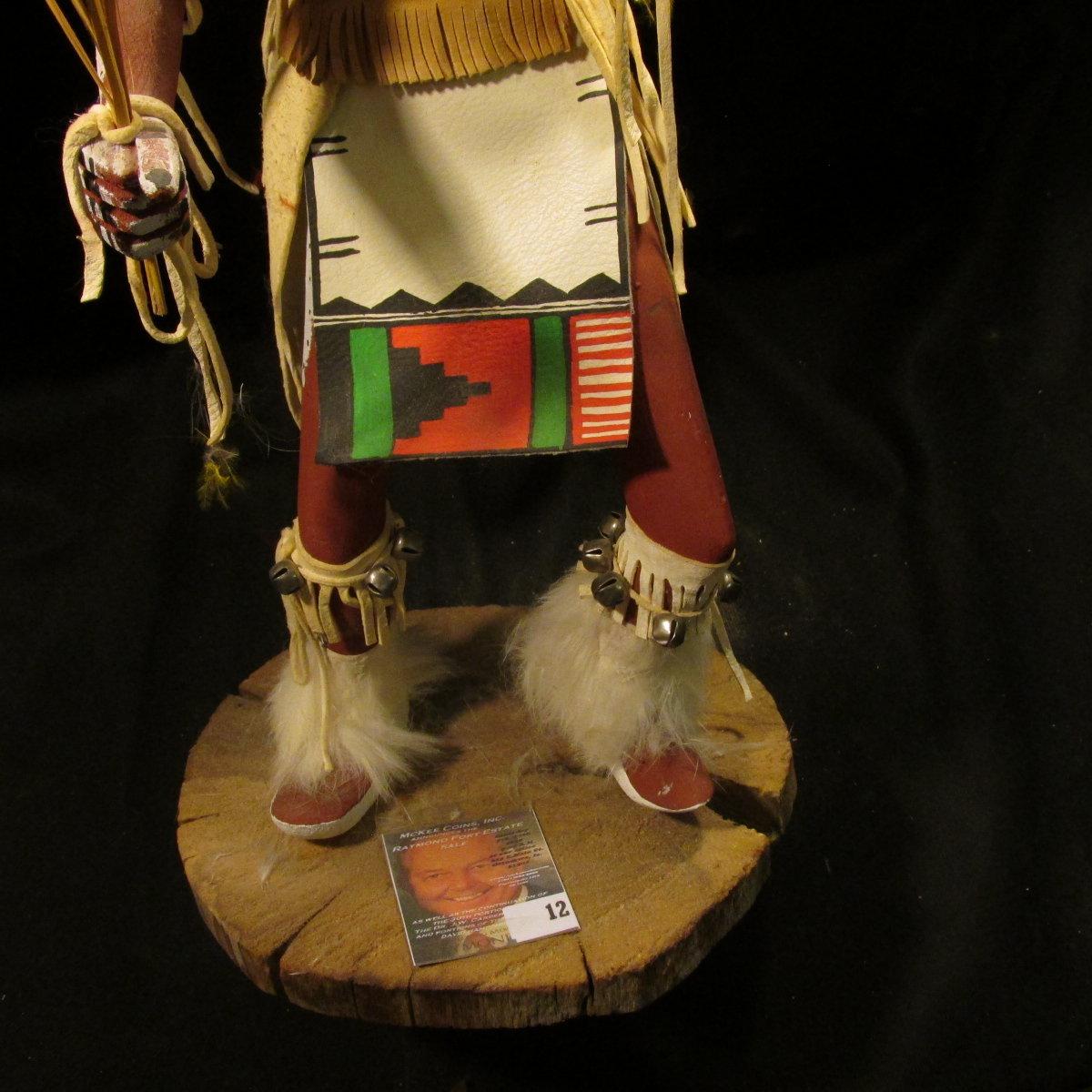 19" White Owl Kachina Doll Navajo by Ken B. Signed on bottom. Very attractive.