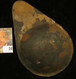 What appears to be a Copper Dipper or ladle from the copper culture era. 6 1/2" x 4 1/4".