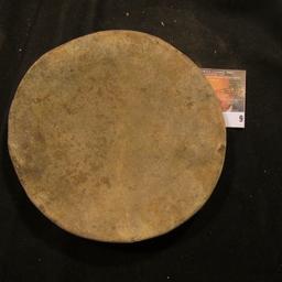 Native American Thick Clay plate of unknown provenance. Definitely ancient. 6 1/8" x 3/4".