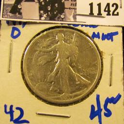 1142 . 1917-D Walking Liberty Half