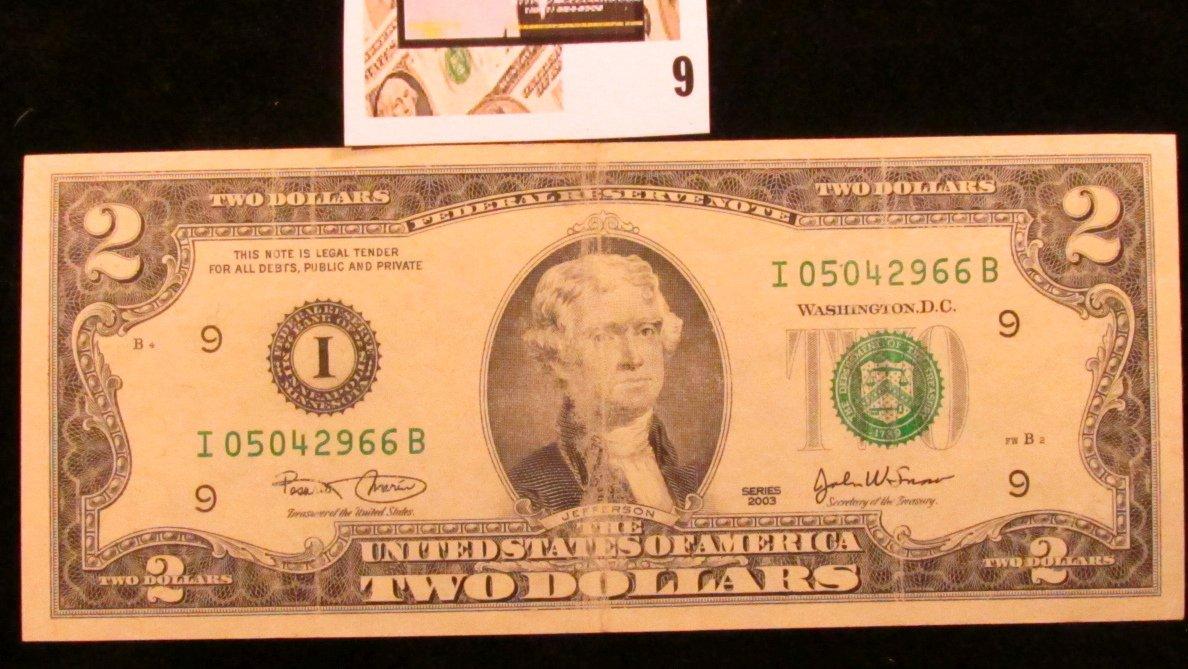 Series 2003 Uncirculated Two Dollar Federal Reserve Note.