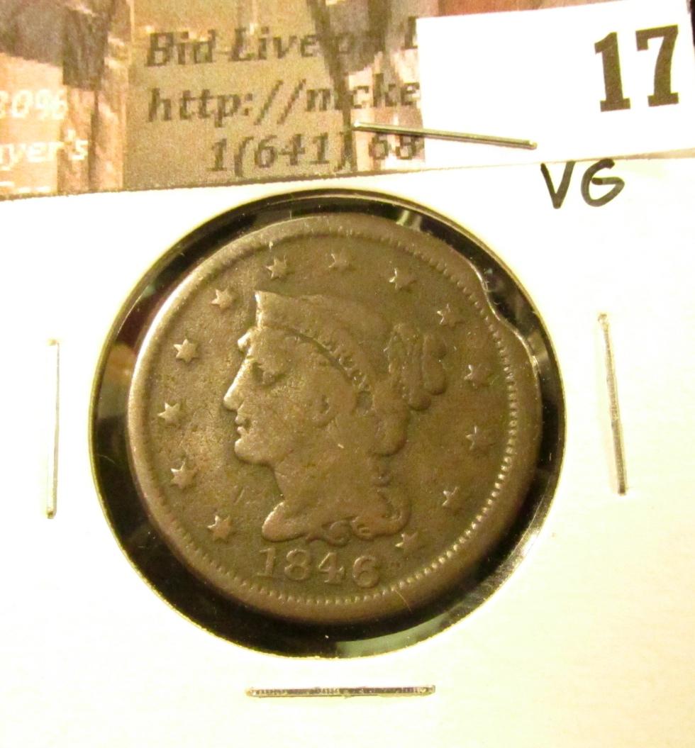 1846 U.S. Large Cent, VG.