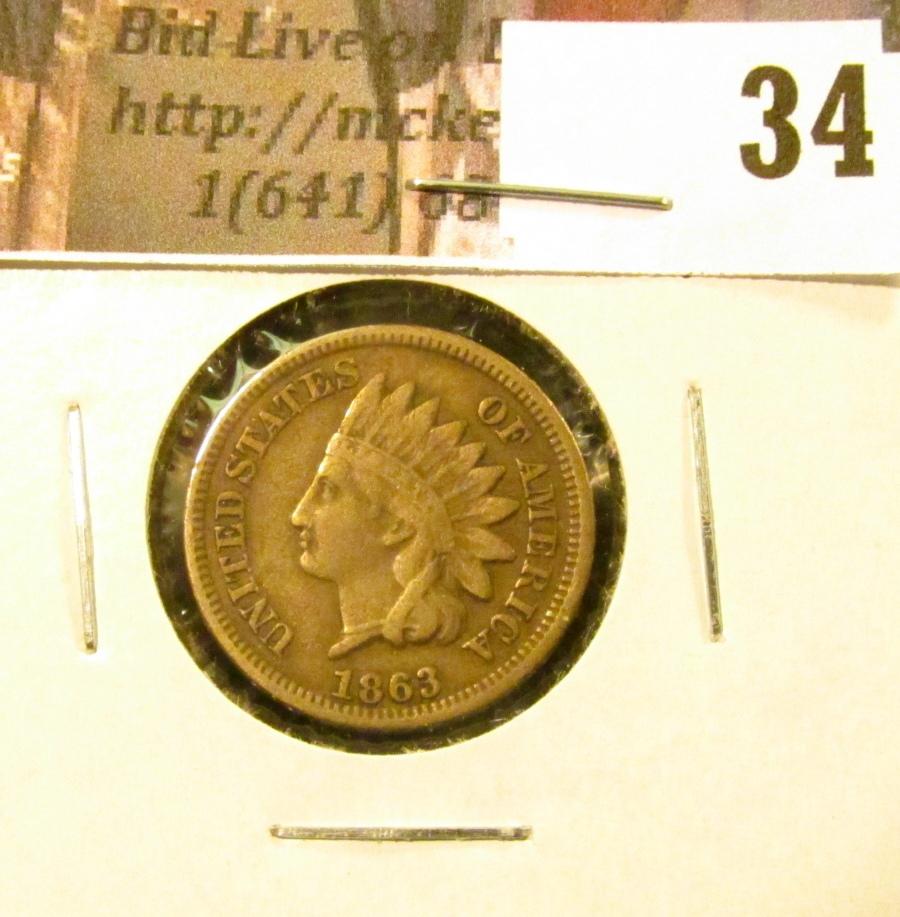 1863 U.S. Indian Cent, Fine.