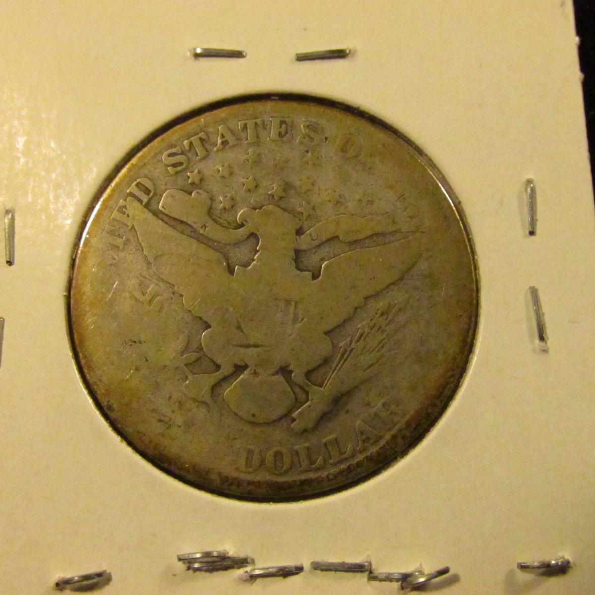 951 . 1905-S Barber Half Dollar, G obverse, AG reverse, G value $16