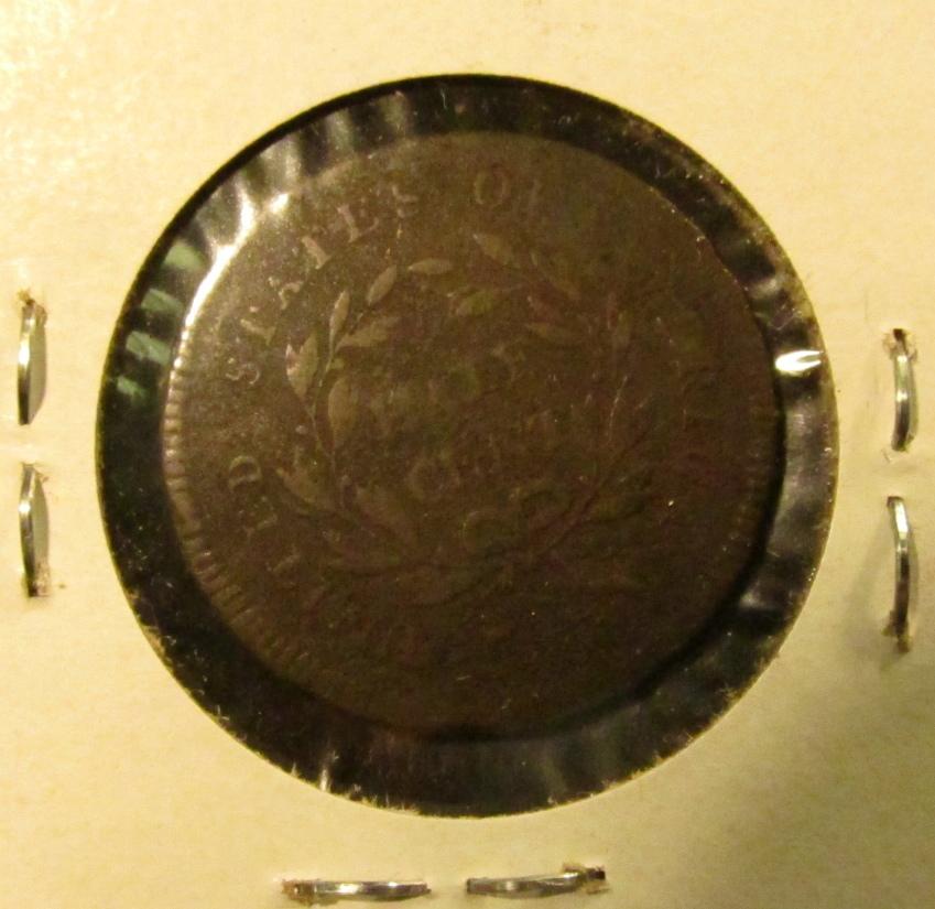 1795 U.S. Half Cent, VG with pole & lettered edge, VG with light reverse corrosion.