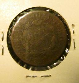 1823 U.S. Large Cent, G, heavy corrosion.