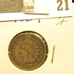 1859 Indian Head Cent, Fine.