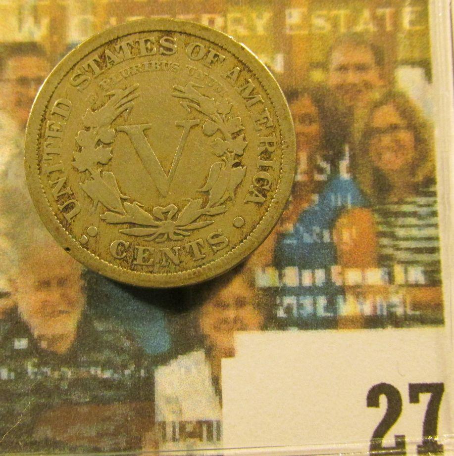 1912 D Liberty Nickel, Fine.