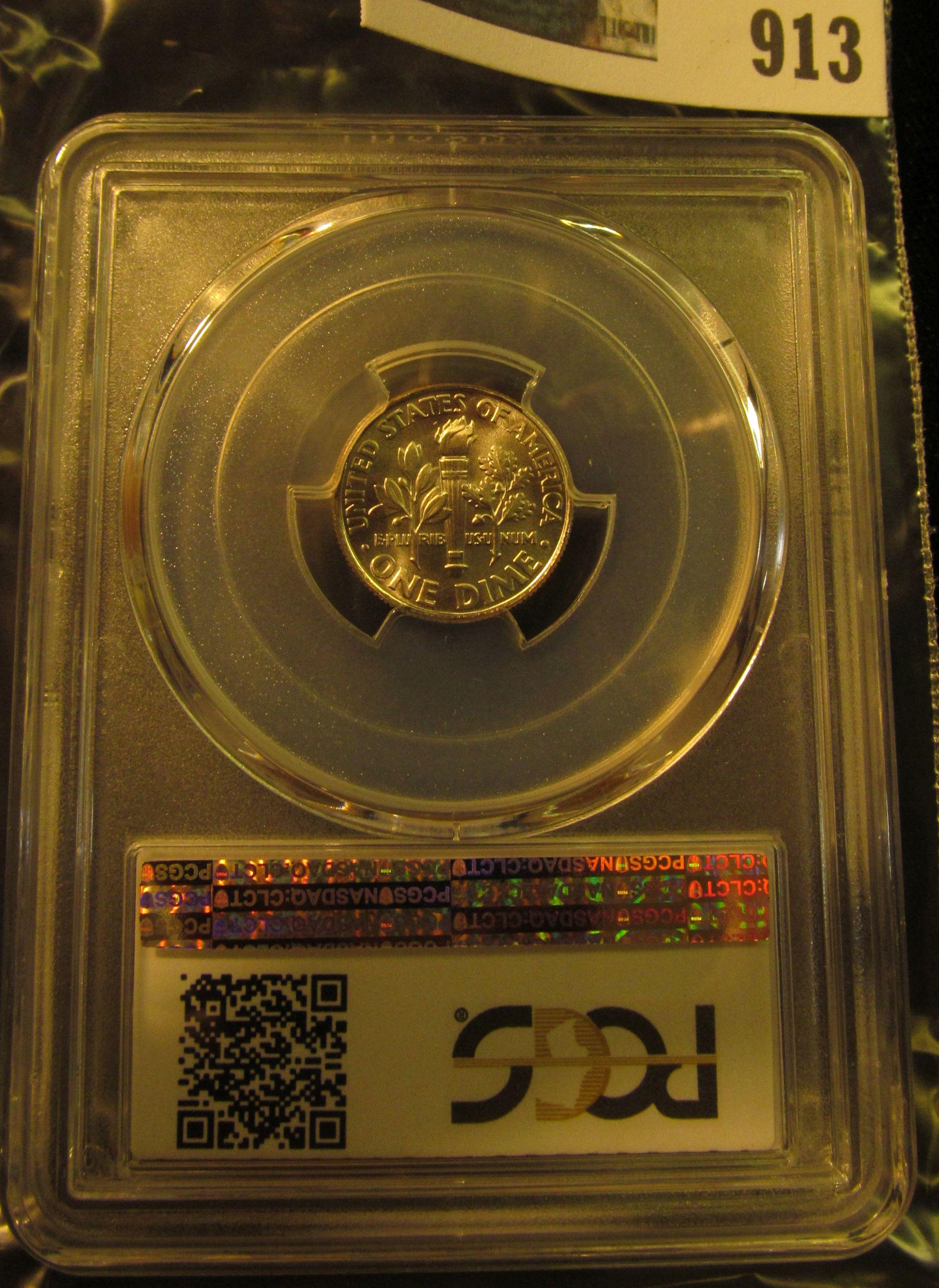 913 _ 2006 P Roosevelt Dime, PCGS slabbed SP69 Satin Finish.