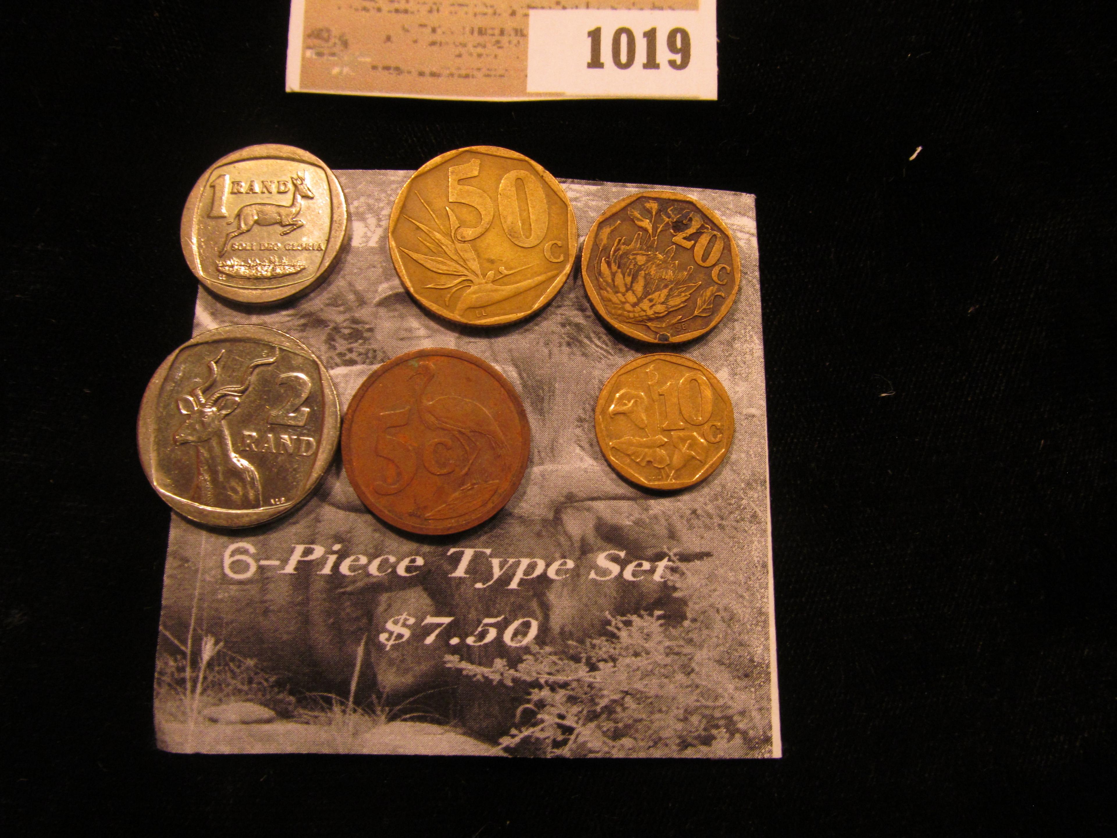 1019 _ Six-Piece Type Set of South Africa Coins.