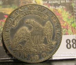 1822 Capped Bust Half Dollar with lettered Edge, EF.