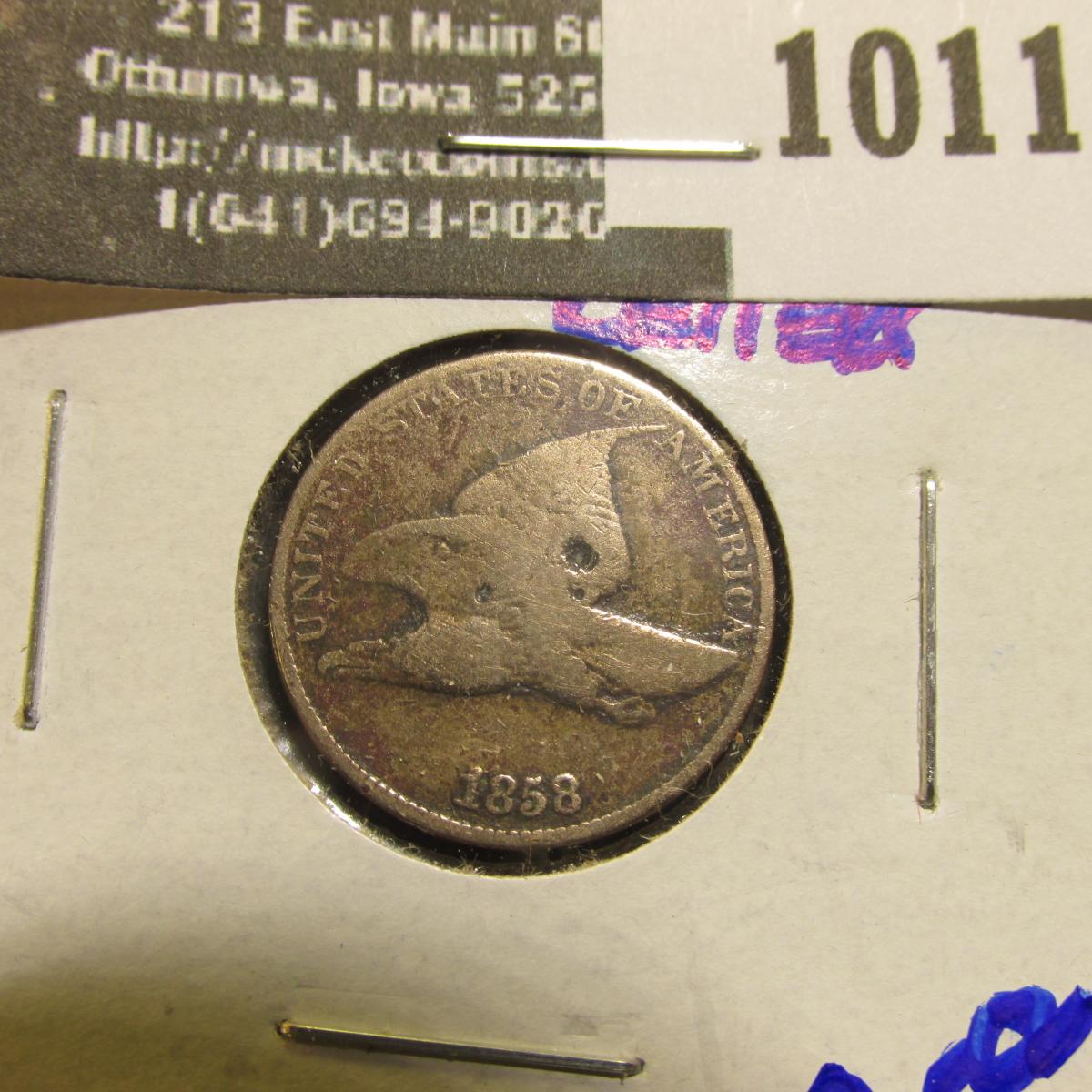 1011 . 1858 Flying Eagle Cent.  These were minted from 1856-1858