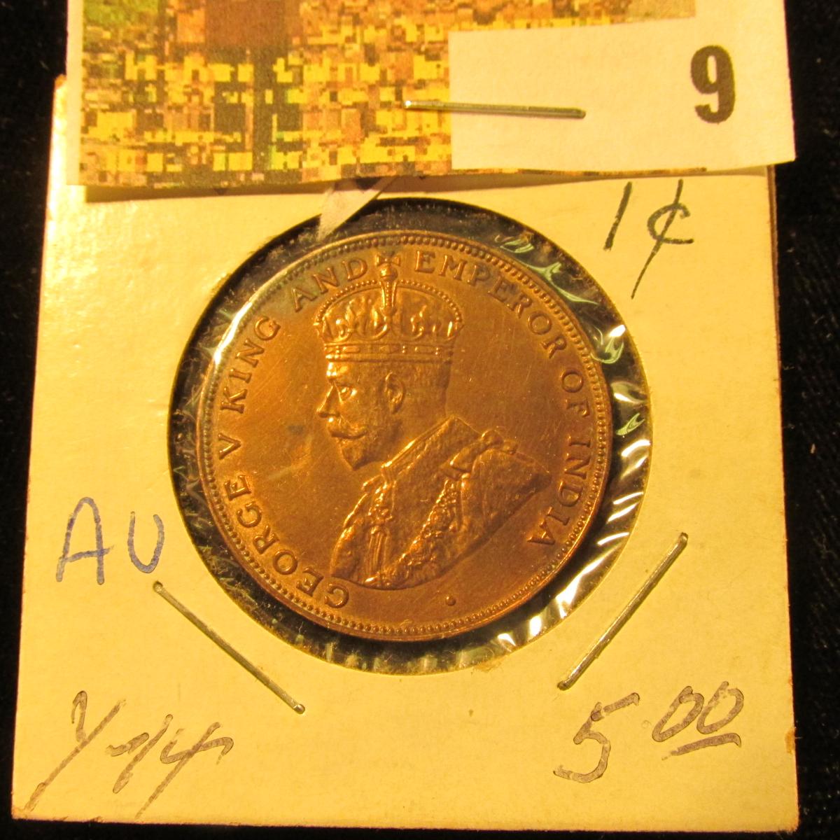 1923 Hong Kong Large Cent, AU.