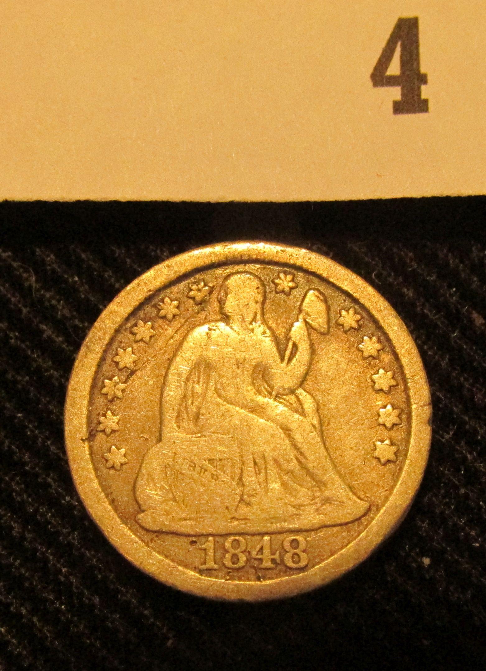 1848 P Liberty Seated Dime.