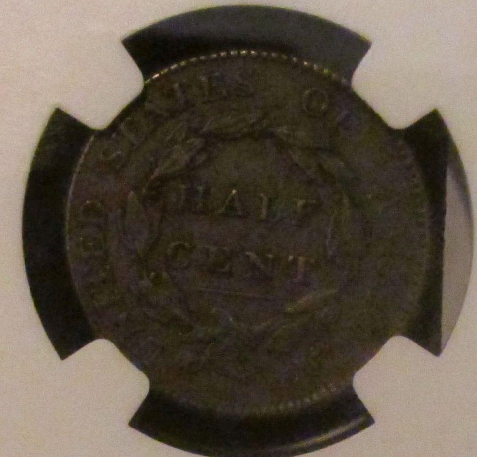 1811 U.S Half Cent, NGC slabbed "1811 WIDE DATE 1/2C C-1 AU details Corrosion". If this coin was not