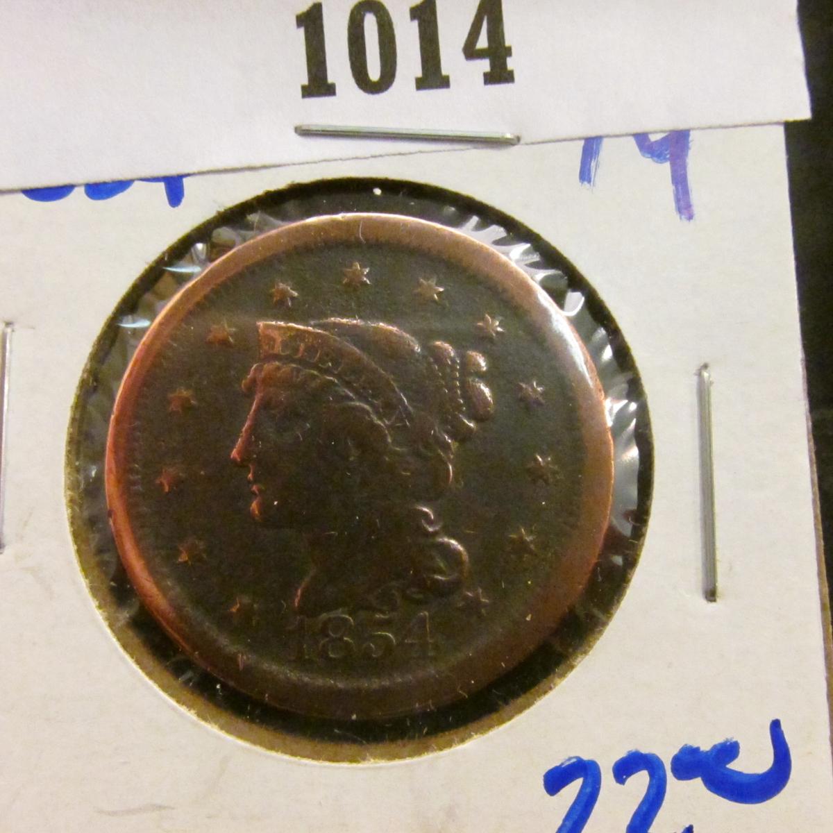 1854 Large Cent