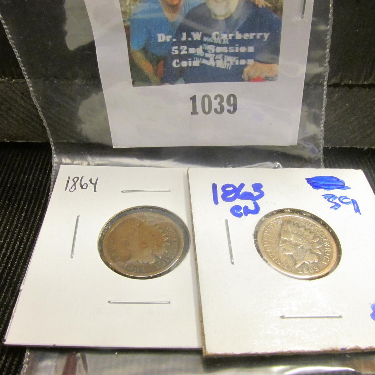1863-CN & 1864 Indian Head Cents