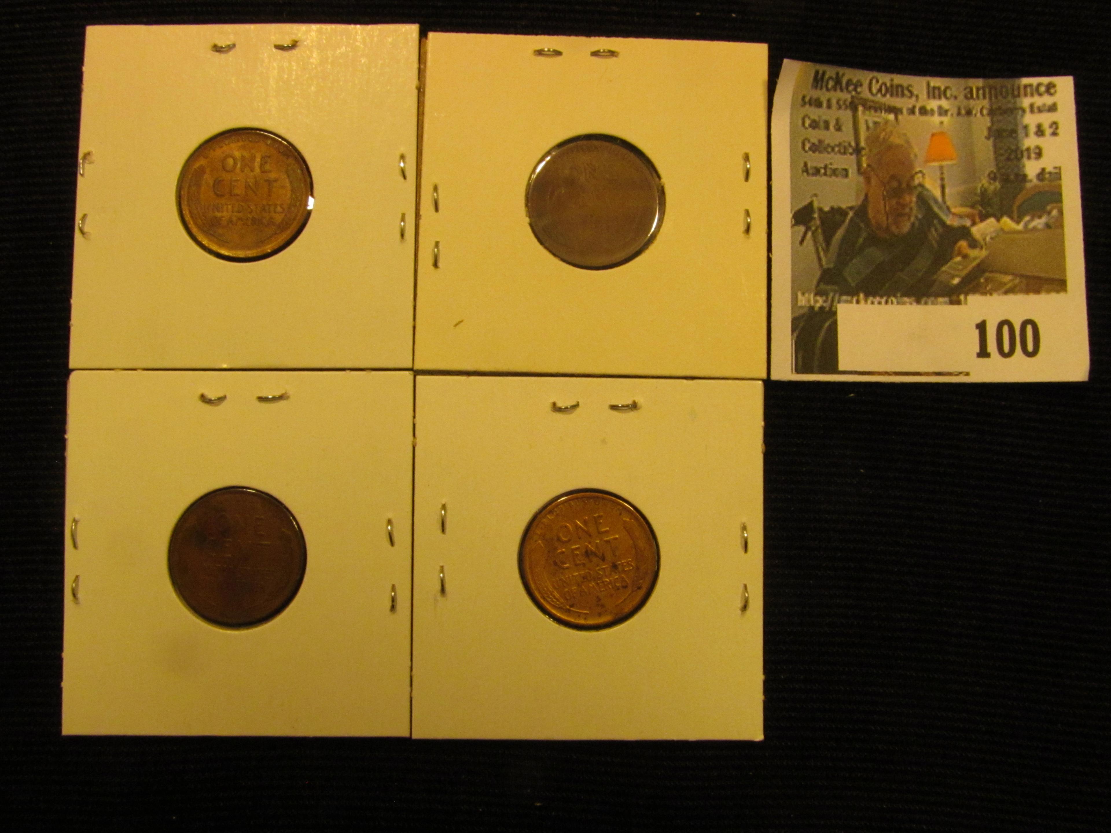 1910 P VF, 10 S Very Good, 11P VF, & 11D VG Lincoln Cents.