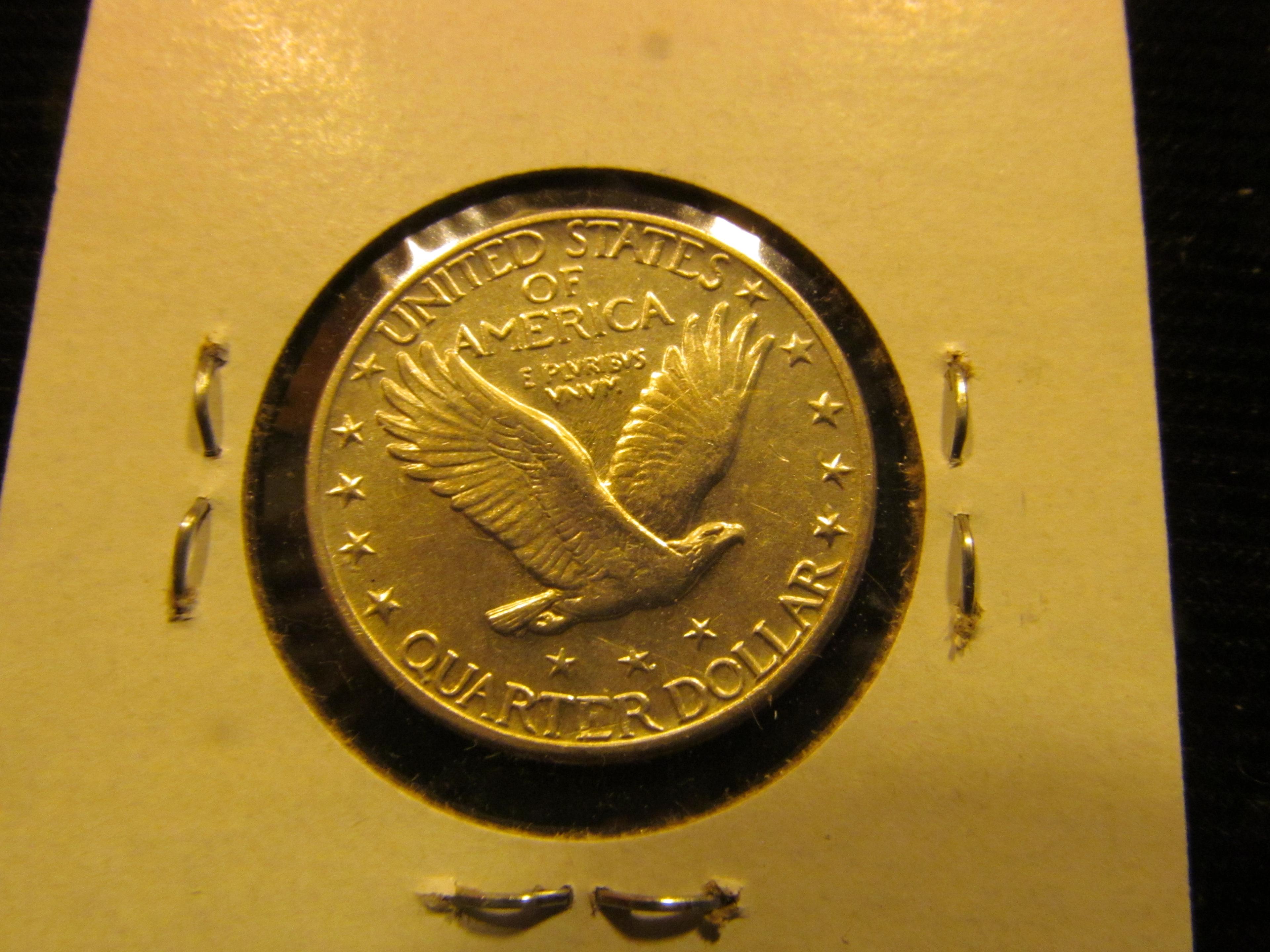 1927 D U.S. Liberty Seated Quarter, CH EF.