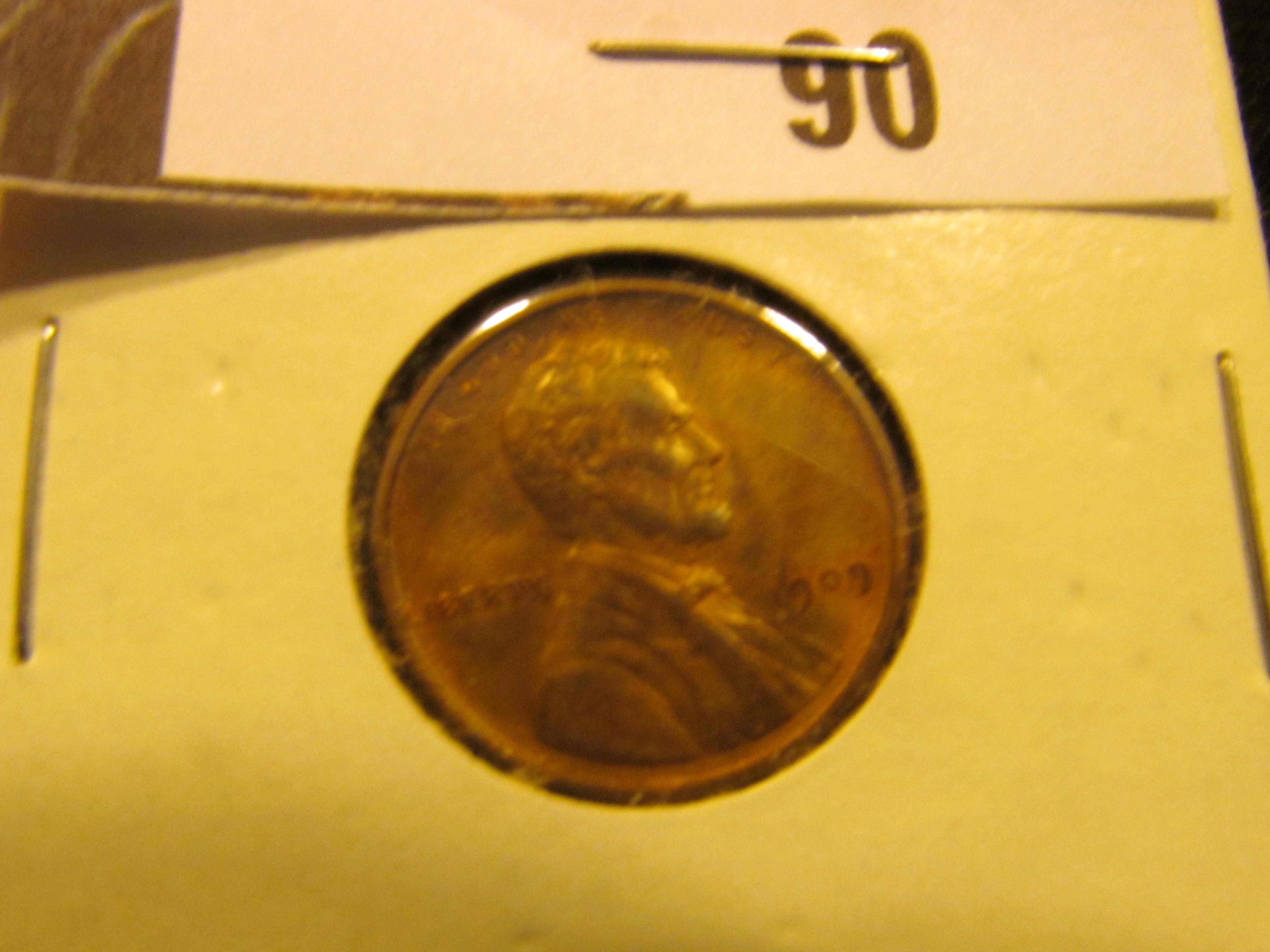 1909 P VDB Lincoln Cent, Red-Brown Gem BU