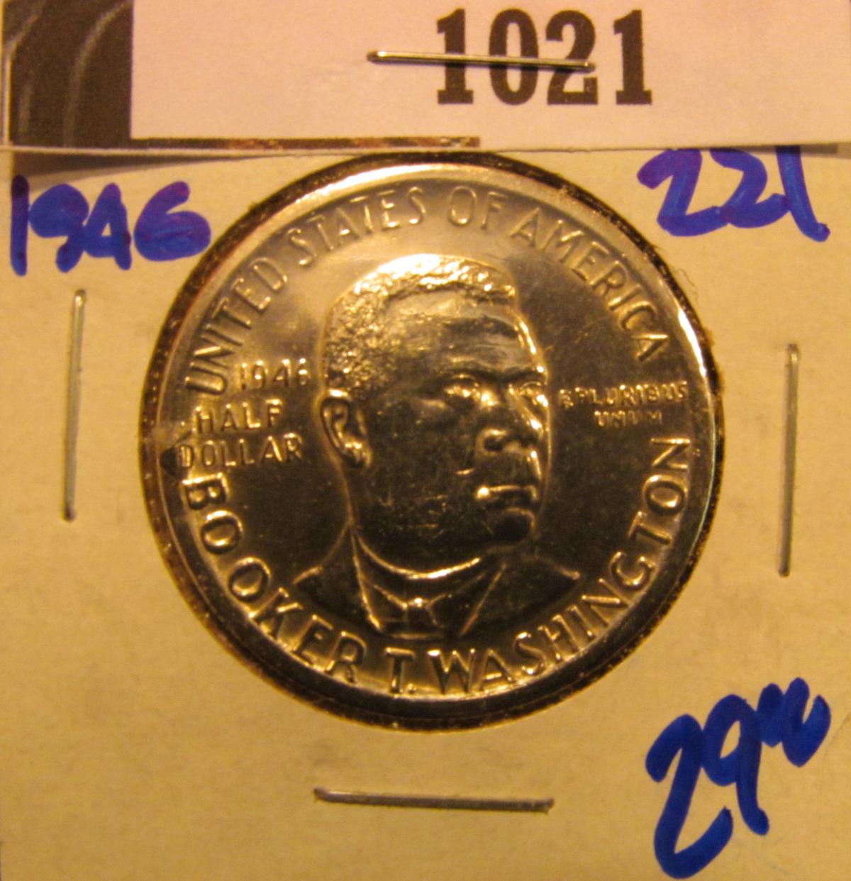 1021.           1946 BOOKER T WASHINGTON COMMEMORATIVE HALF DOLLAR