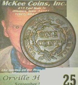 1852 U.S. Large Cent. Very Fine.