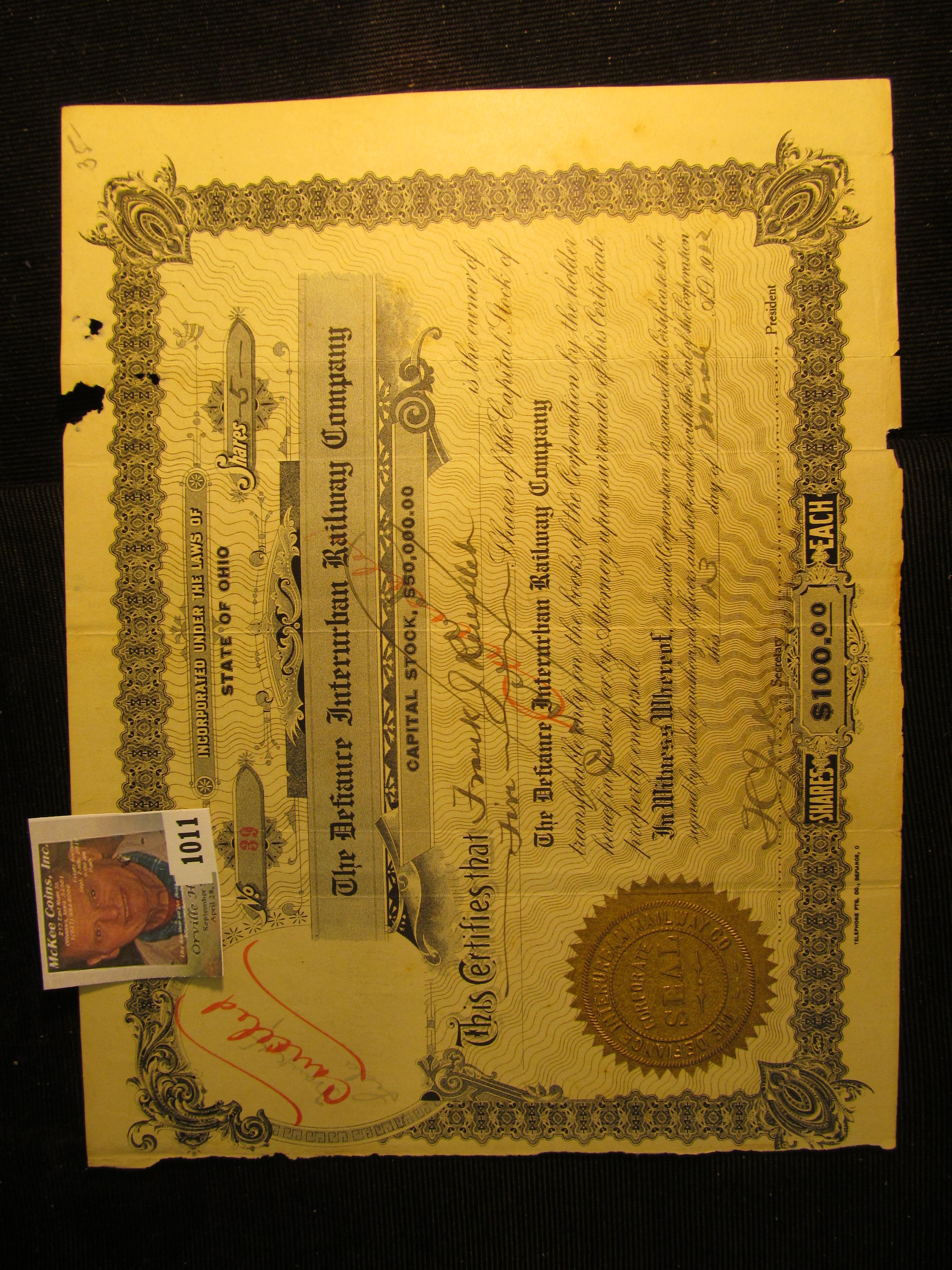 20 Shares of "United States of America Distric of Columbia Capital Traction Company", Feb. 24th, 190