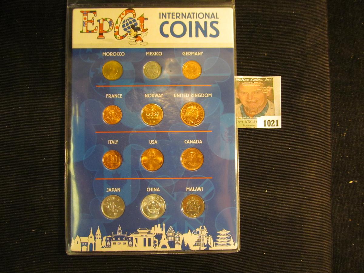 "Epcot International Coins" Foreign Coin Set in a special holder. (12 pcs.).