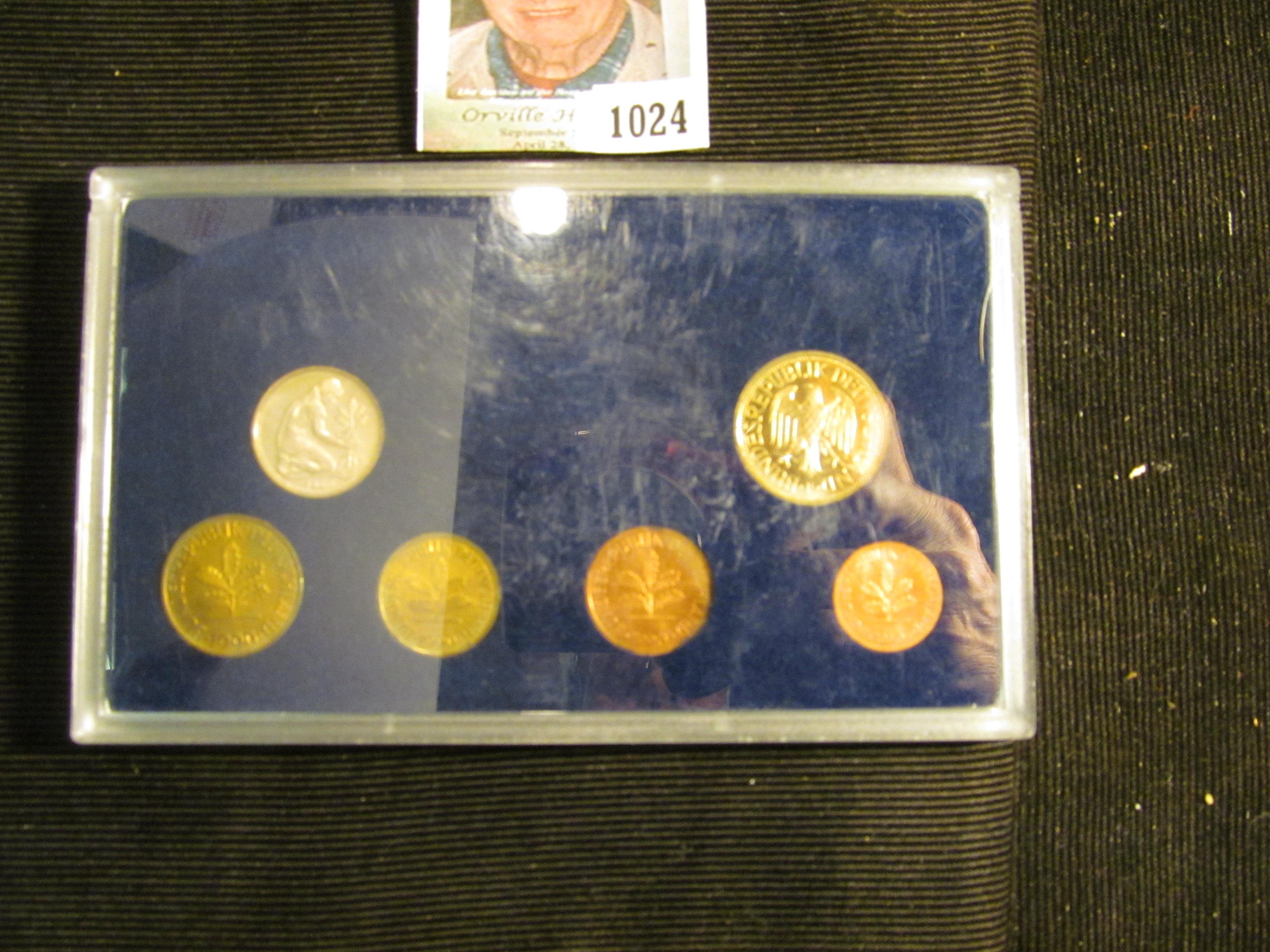 1990 German Uncirculated six-piece Set in a holder.