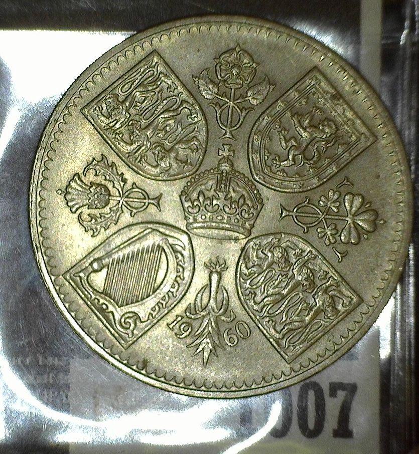 1960 Great Britain Queen Elizabeth II Five Shillings.