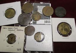 Group of miscellaneous tokens & medals.