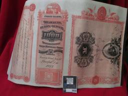 1887 $1000 First Mortgage Bond United States of America "The Duluth, Huron, and Denver Railroad Comp