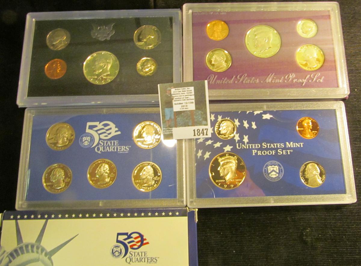 1969 S Silver, 1991 S (non-silver), & 1999 S (non-silver) U.S. Proof Sets, original as issued.