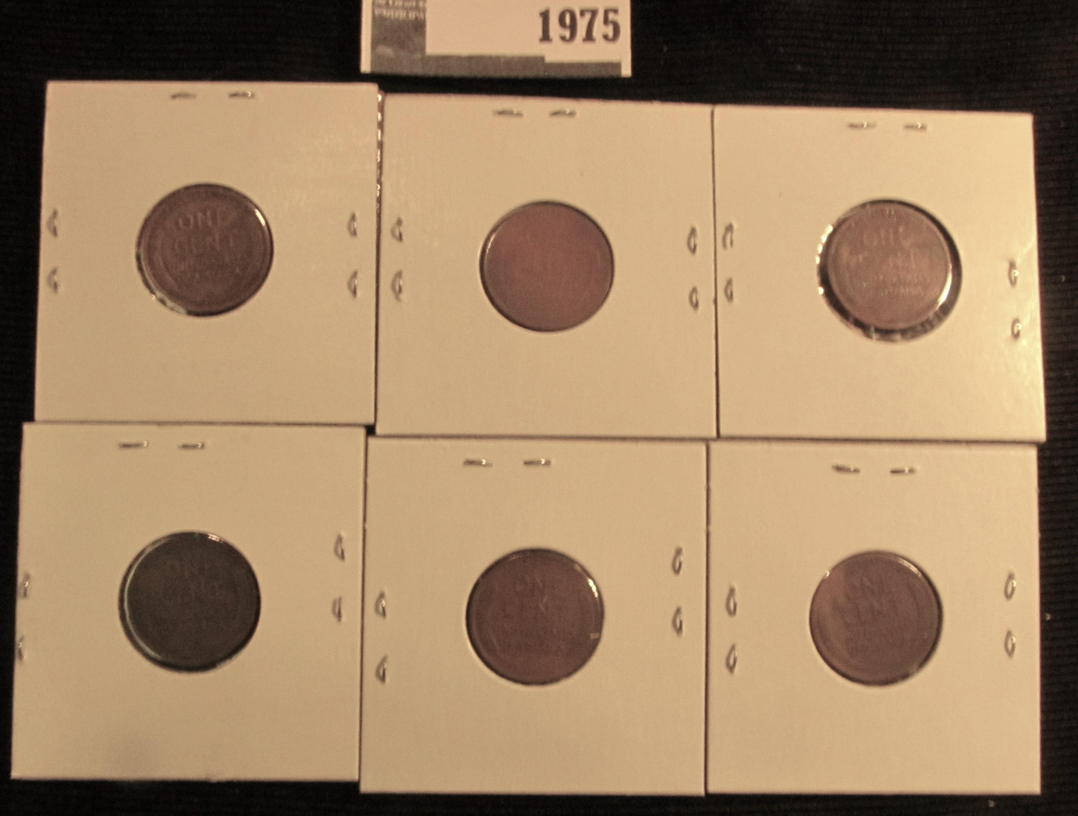 1921S VF, 22D AG, 23P VF, 23S VF, 24P VF, & 24D VG Lincoln Cents, all scarcer dates in these grades.