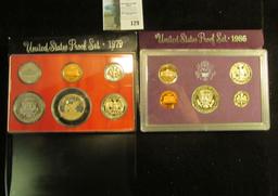 1979 S & 86 S U.S. Proof Sets, in original boxes.