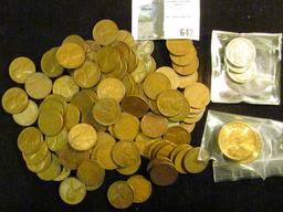 (100) Old U.S. Wheat Cents; 1919P, 35P, 36D Buffalo Nickels; & (4) 2000 D Sacagawea One Dollar Coins