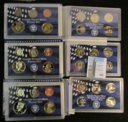 2000 S, 2001 S, & 2002 S U.S. Proof Sets, all original as issued.