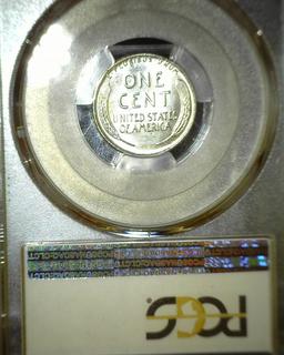 1943 D World War Two Steel Cent slabbed "PCGS MS66".