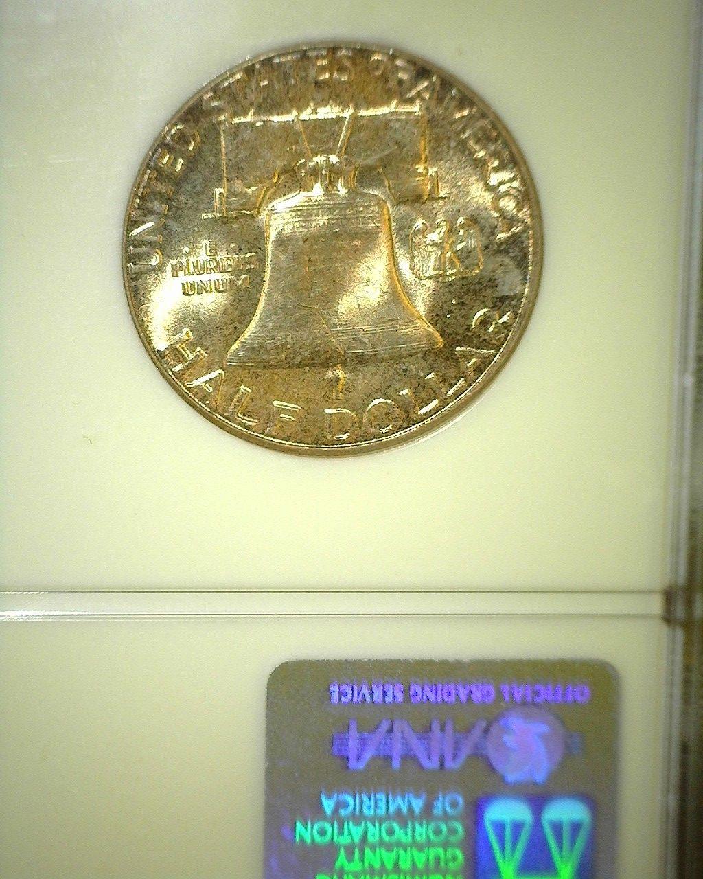 1962 P Franklin Half Dollar NGC slabbed "MS 65".