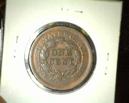 1852 U.S. Large Cent, Fine to VF.