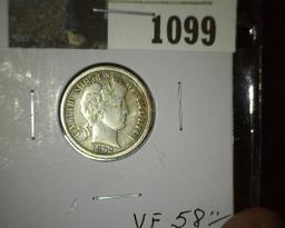 1892 O Barber Dime, VF.