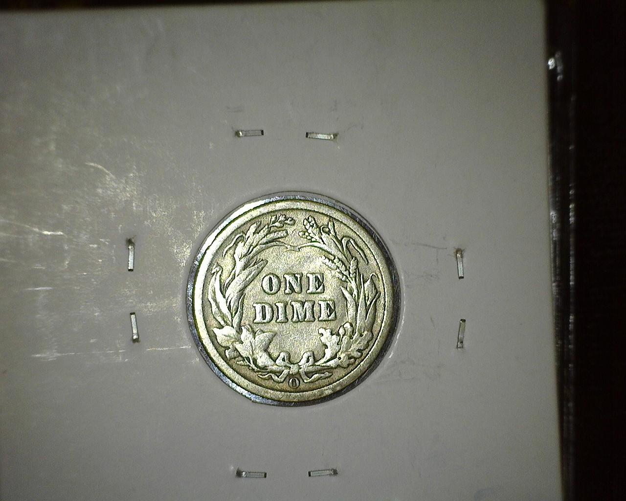 1907 O Barber Dime.