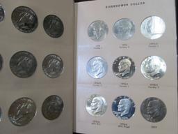 1971-78 Complete Set of Eisenhower Dollars in a World Coin Library Album.  Includes all the Silver i