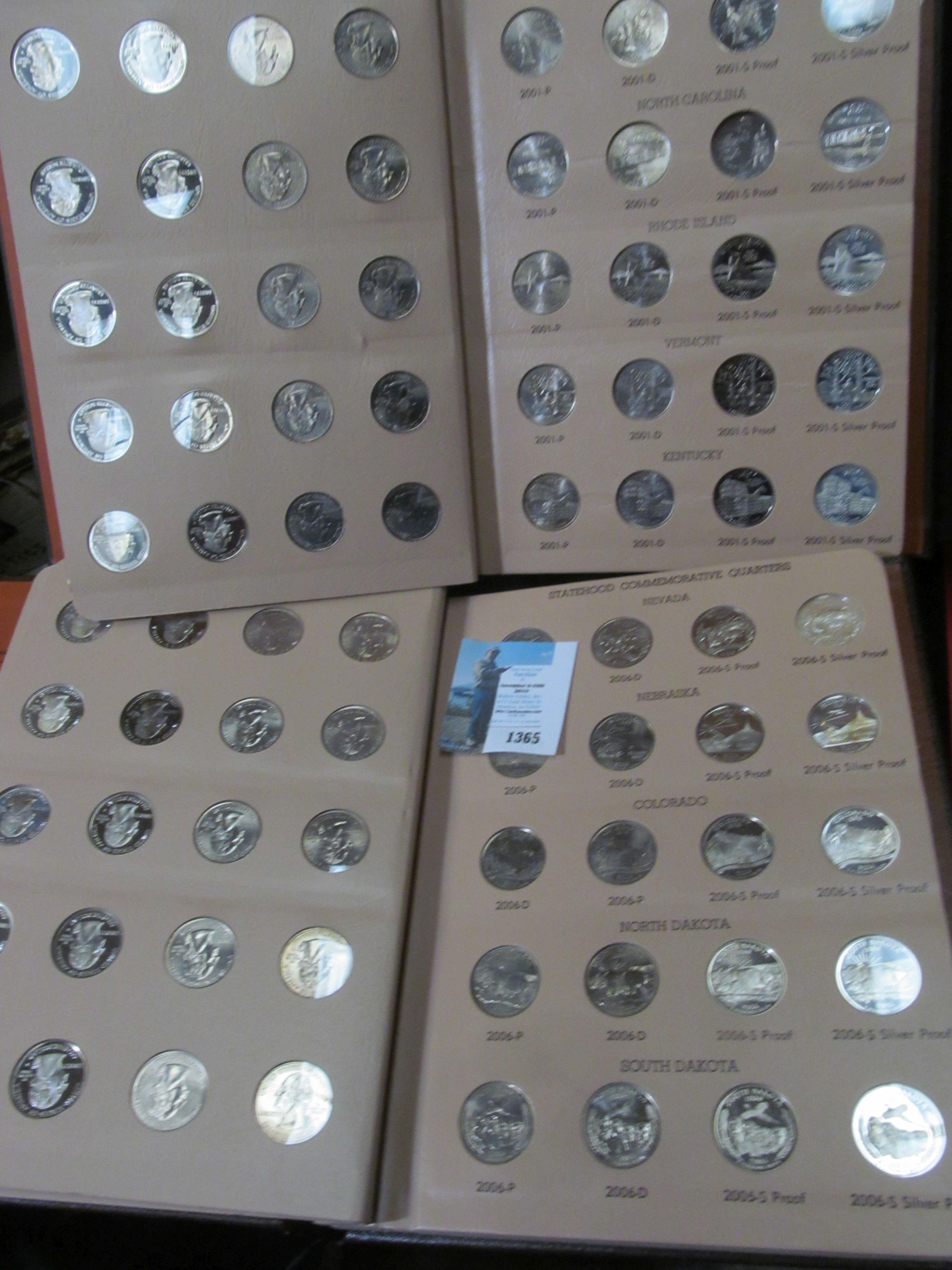 Complete Set of 1999-2008 Washington Quarters Statehood Commemoratives including all Silver issue Pr