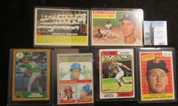 Group of (6) High value Baseball Cards dating back to 1956. Includes: Johnny Bench 1974, 1969 Nation