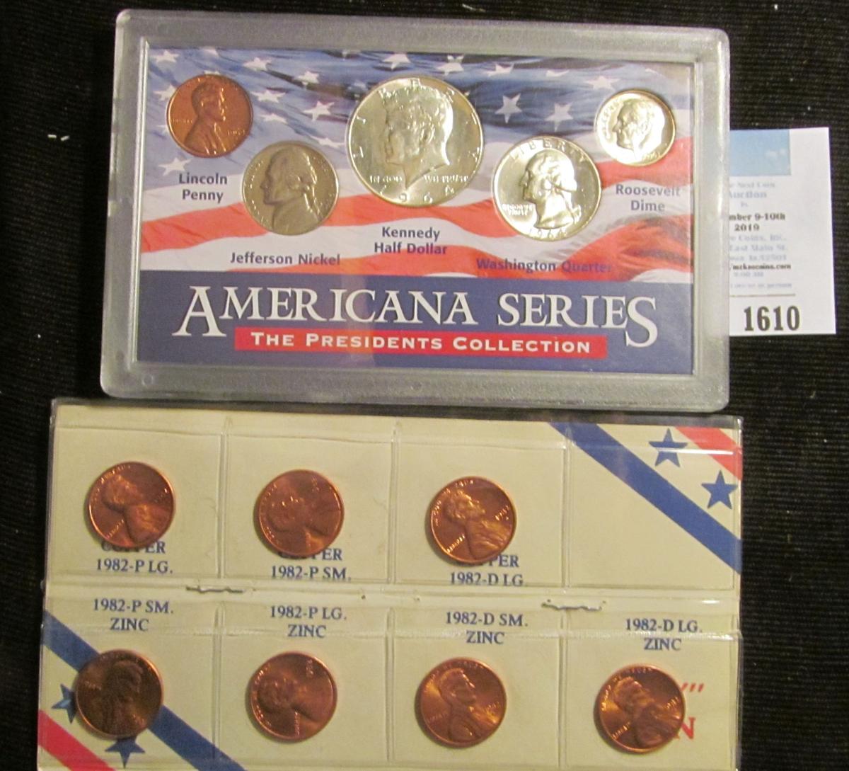 1982 BU Seven-piece Variety Cent Set & 1963-64 Americana Series The Presidents Collection five-piece