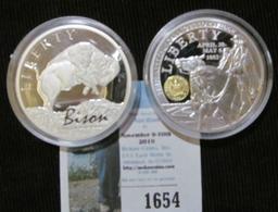 United States of America National Symbols Medallion with "Bison National Mammal", encapsulated; & a