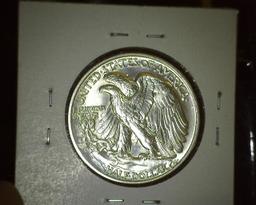 1944 P Walking Liberty Half Dollar, Super Brilliant.